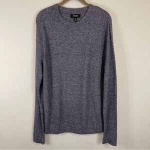 Nordstrom Men's Shop Heathered Blue Wool Blend Sweater Size M